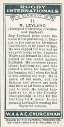 1935 Churchman’s Rugby Internationals #11 Roy Leyland Back